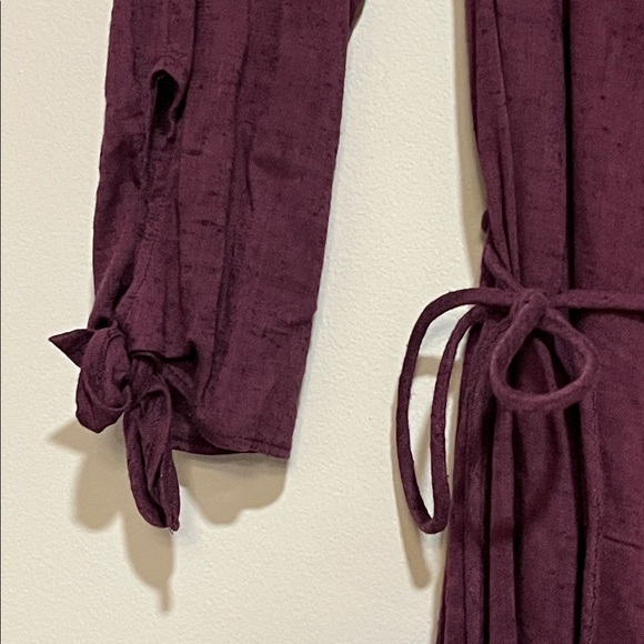Free People | Zappora Endless Summer Wrap Midi Dress Womens size M Mulberry plum - Picture 4 of 10